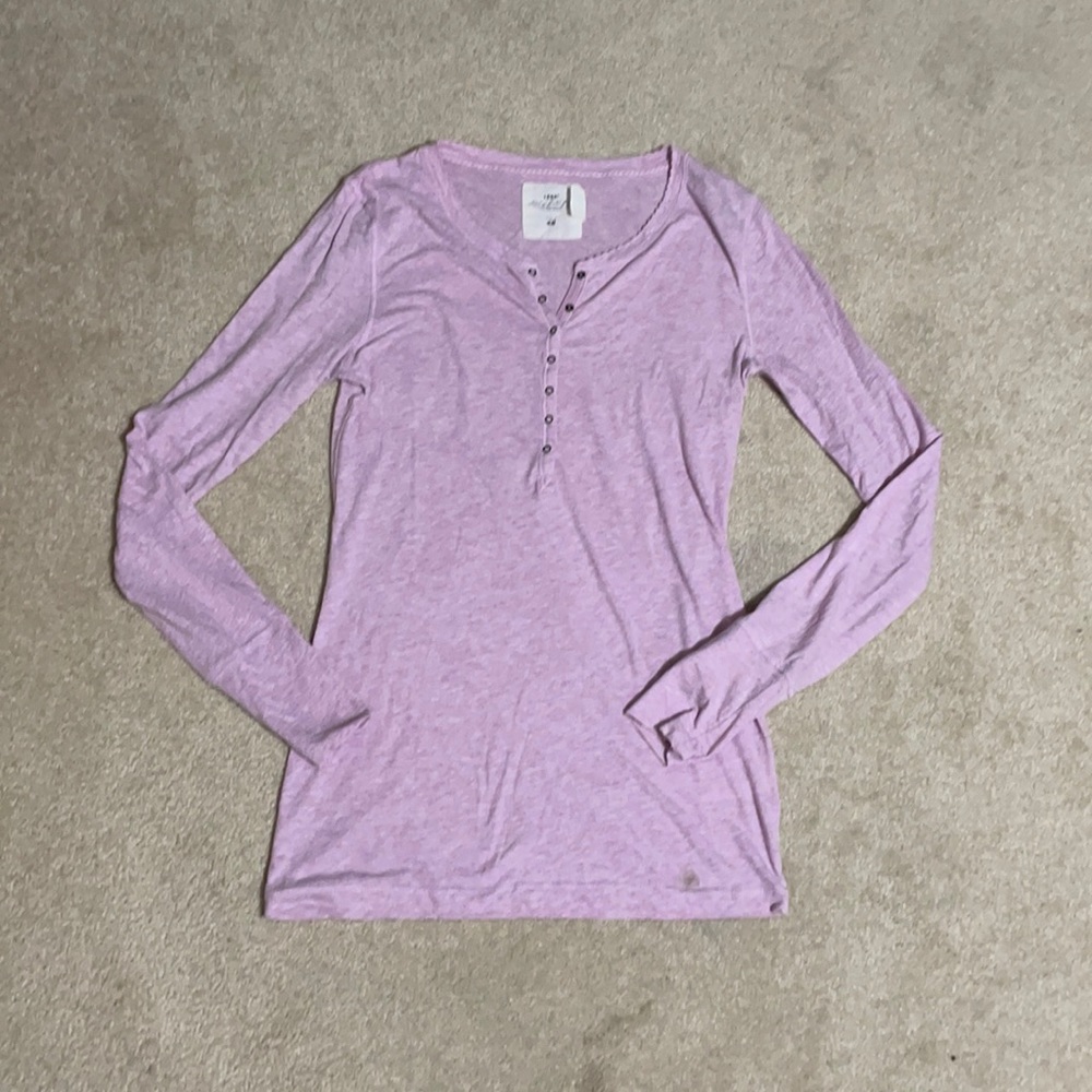 Purple long sleeve shirt